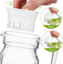 SEWACC 2 Pcs Pot Cold Water Bottle, 21oz/600mL Glass Pitcher with Lid, Covered Pitchers for Iced Tea, Fridge Jug Water
