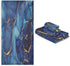 SUABO Sets 3 Set Blue Abstract Art Marble Bath Towel Ultra Soft Fast Dry Face Towel Absorbent Bathroom Towel Shower