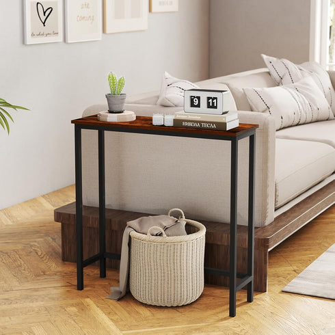 29.5" HollyHOME Narrow Console Table, Slim Entryway Table, Sofa Stand, Hallway Shelf for Hallway, Bedroom, Living Room