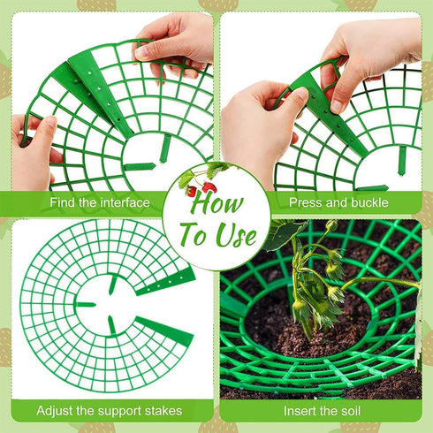 Fulanfudi 10 3 Pcs Strawberry Plant Support Stand Strawberry Growing Racks with Sturdy Legs Strawberry Growing Frame