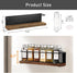 24 216 1 Set Magnetic Spice Rack with Jars, Labels, Steel Funnel for RefrigeratorMicrowave Oven - Full of Spice