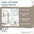 Small 7.7" Silicone Countertop Tray - Kitchen Sink Tray for Soap Bottles, Key Trinket Ring, Shatterproof Flexible Design