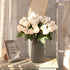 Hawesome 3 Bunches Artificial Silk Roses Buds Realistic Bouquet Arrangement for Wedding Party Centerpieces (Champagne)