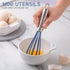 Cook with Color 5-Pc MINI Silicone Cooking Utensil Set, Easy to Clean Kitchen Gadgets, Navy Collection