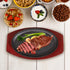 Steak Plate Griddle Pan - 8 Inch Non Stick Stove Top Grilling Pan for Steak, Bacon, Veggies, Fish, Cast Iron Set