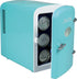 RCA RMIS129-BLUE Mini Retro Beverage Refrigerator, 6 Can Capacity, Blue, 0.14 cubic feet
