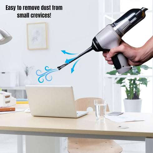 Strong Handheld Mini Portable Car Vacuum Cleaner & Blower, 2 in 1 with HEPA Filter, Lightweight Design