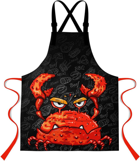 Cartoon Animal Apron 33.4 x 27.5 Inches, Kitchen Chef Barbecue Apron