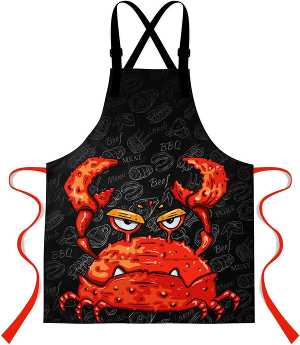 Cartoon Animal Apron 33.4 x 27.5 Inches, Kitchen Chef Barbecue Apron