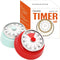 Mechanical Timer - 60 Minutes Visual Countdown Timer for Cooking, Classroom, Game, Study, with Magnetic Alarm Clock.