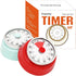 Mechanical Timer - 60 Minutes Visual Countdown Timer for Cooking, Classroom, Game, Study, with Magnetic Alarm Clock.