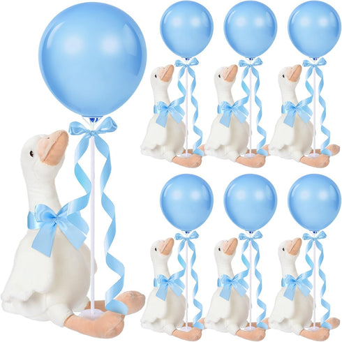 Chunful 6 Set Blue One Silly Goose 1st Birthday Decoration 11.8 Inch