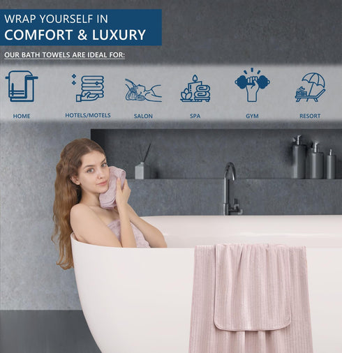18 Set,Soft Set Loops-6 Towels,6 Towels,6 Set Piece Bath Towels Family Bathroom Towel with Hanging Bath Hand