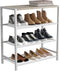 HOMEFORT 4-Tier Shoe Storage Shelf, Industrial Narrow Shoe Organizer for Closet Entryway, Small Shoe Rack Table