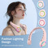 Portable Neck Fan - 4000mAh Air Conditioner with 5-17H Lifespan, 3 Adjustable Speeds, 64 Cool Lights (Pink)