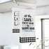 Seliem Live Love Lake House Kitchen Dish Towel Set of 2 - Black White Buffalo Plaid Check Anchor Paddle Hand Drying