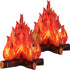 Boao 2 Set Fake Fire Camping Decoration, 3D Cardboard Campfire Centerpiece, Artificial Flames for Bachelorette