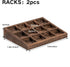 24Pcs Labels-4oz 2pcs Yangbaga Glass Spice Jars with Acacia Wood Lid Square Spice Containers and Rack with Pepper