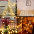 AUAUY 40 19.6FT 2 String Lights, LED String Lights Battery Operated Modes, Christmas Lights Bedroom, Waterproof Outdoor