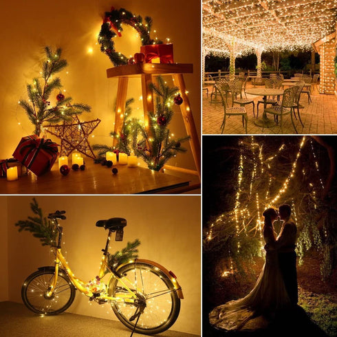 8 16.4ft 50leds) Fantasee Copper Wire String Lights USB Powered LED Fairy Lights Modes with Timer Remote Control