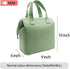 Mziart Insulated Lunch Bag, Simple Bento Cooler Tote for Lunch Box, Light Green for Work, Picnic, Hiking