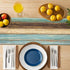 72 Inches 13x72 Inches Farmhouse Table Runner, Long, Blue Brown Teal Green, Grateful Thankful Wood Rustic Retro