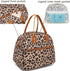 FlowFly Insulated Lunch Bag with Shoulder Strap, Large Reusable Tote for Work, School, Travel, Meal Prep, Leopard