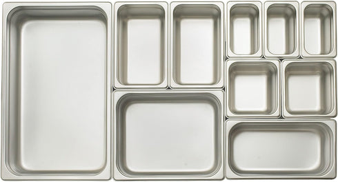 Winco SPJL-606 Anti-Jamming Steam Pan - 44202 by 6-Inch, Standard Weight, Stainless Steel