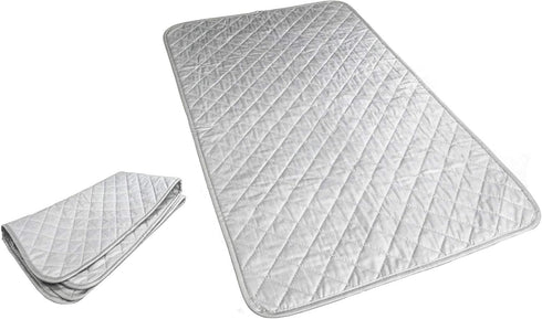 Ironing Pad Mat, Portable Travel Ironing Blanket, 100% Cotton Quilted Cover for Washer Dryer Table Top