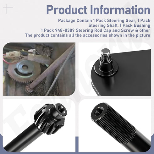 738-0919 617-04094 247288841 247288810 24728905 Steering Shaft w/ Bushing Kit Compatible with MTD Troy-Bilt Craftsman