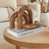 3 Oakrain Pcs Wood Shelf Decor Aesthetic, Modern Aesthetic Home Decor Accent, Decorative Object for Coffee Table, Book