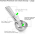 Frozen Premium Ice Cream Scoop with Trigger Ice Cream Scooper Stainless Steel, Heavy Duty Metal Icecream Scoop Spoon