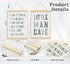 ULEGIE 2 Pack 12 16 Inches-Blue Boy Nursery Decor Posters Framed with Wood Hanger, Little Man Cave Sign for Boys Kids