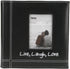 Pioneer Photo Albums Live, Laugh, Love Black Sewn Leatherette Frame Cover Album, 4"x6"
