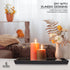 Black Wood Tray for Vanity, Bathroom, or Toilet Tank, Countertop Organizer for Perfume, Jewelry, Candles, DIY Decor