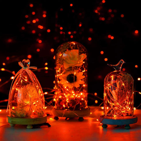 12 Pack 7 20 Orange Halloween Lights Battery Operated String Lights Feet Led Fairy Lights Waterproof Mini Lights Silver