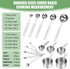 Measuring Cups and Spoons Set of 16, 5 Nesting Metal Cups, 5 Measuring Spoons, 1 Leveler, 5 Mini Spoons for Cooking.