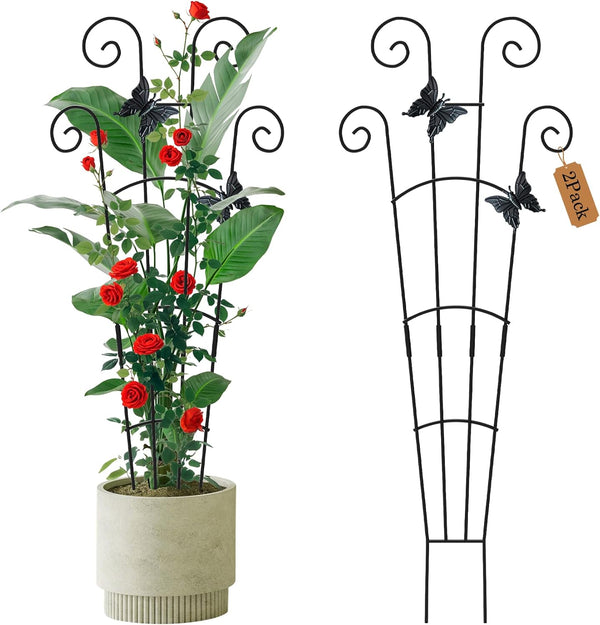 2 Pack 30 Inch Taller Plant Trellis for Potted Climbing Plants Indoor,Expandable