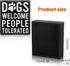 Dogs Welcome People Tolerated Decor, Rustic Wood Box Sign for Animal Lovers, Dog Signs, Farmhouse Decor, 5 x 6 x 1.77