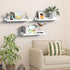 15.7 Inches, Set 3, AZSKY Floating Bookshelf for Kids, Cloud Picture Ledge Shelf - White, Nursery Book Shelves