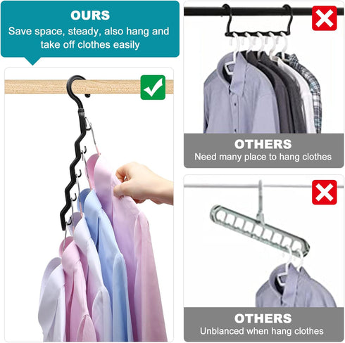 Closet Organizers and Storage - Upgraded 12 Pack Clothes Hanger for College Dorm Room Essentials