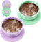2 Pieces Collapsible Paperless Travel Pour Over Coffee Dripper Kit, Portable Silicone Filter Reusable (Purple+Green)