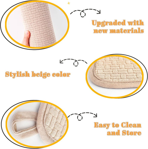 2 Pack XXL Large Microfiber Dish Drying Mat, 24*17 inch Absorbent Pad for Kitchen Countertops, Sinks (Beige)