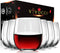 Vivocci Unbreakable Plastic Stemless Wine Glasses 12.5 oz | Shatterproof Glassware | Set of 6