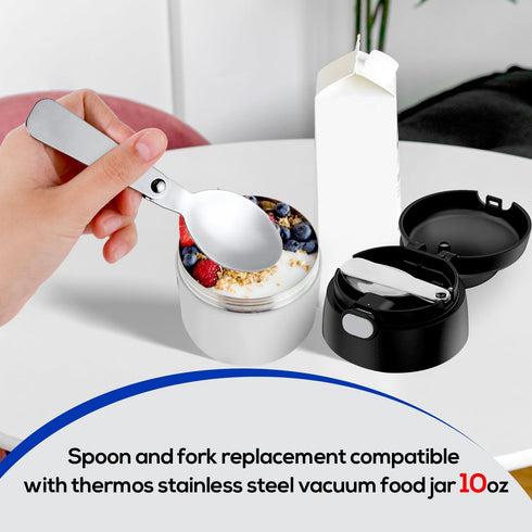 2pcs Replacement Spoons for Thermos Funtainer, 304 Stainless Steel Folding Utensils