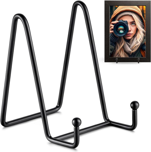 TR-LIFE 3 Pack 4.5 Inch Plate Stands for Display, Metal Frame Holder for Picture, Decorative Plate