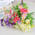 Bunches of 8 Artificial Daisy Flowers in Assorted Colors