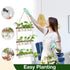 5 Bulb 3 XXXFLOWER Wall Hanging Propagation Station with Wooden Stand Vase Tiers Planters Wall Terrarium for Home