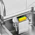 2 Cisily Kitchen Sink Caddy Sponge Holder in The Sink, Stainless Steel Kitchen Sink Organizer, Brush Holder, Dish Cloth