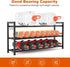 18.5"33", 3-Tier Closet, 12 Expandable Shoe Rack for Small Spaces, Adjustable Width Sturdy Metal Shoe Organizer